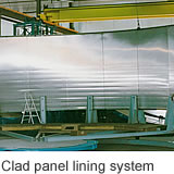 Clad panel lining system
